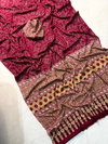 Wow New Ajrakh Satin Silk Printed Sarees Collection Wholesale Price In Surat